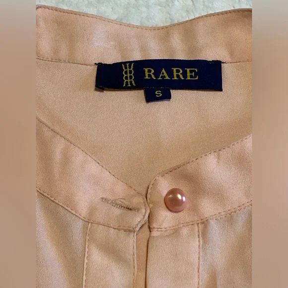 Rare you peach cottagecore blouse with pearls. Size small - Picture 3 of 3